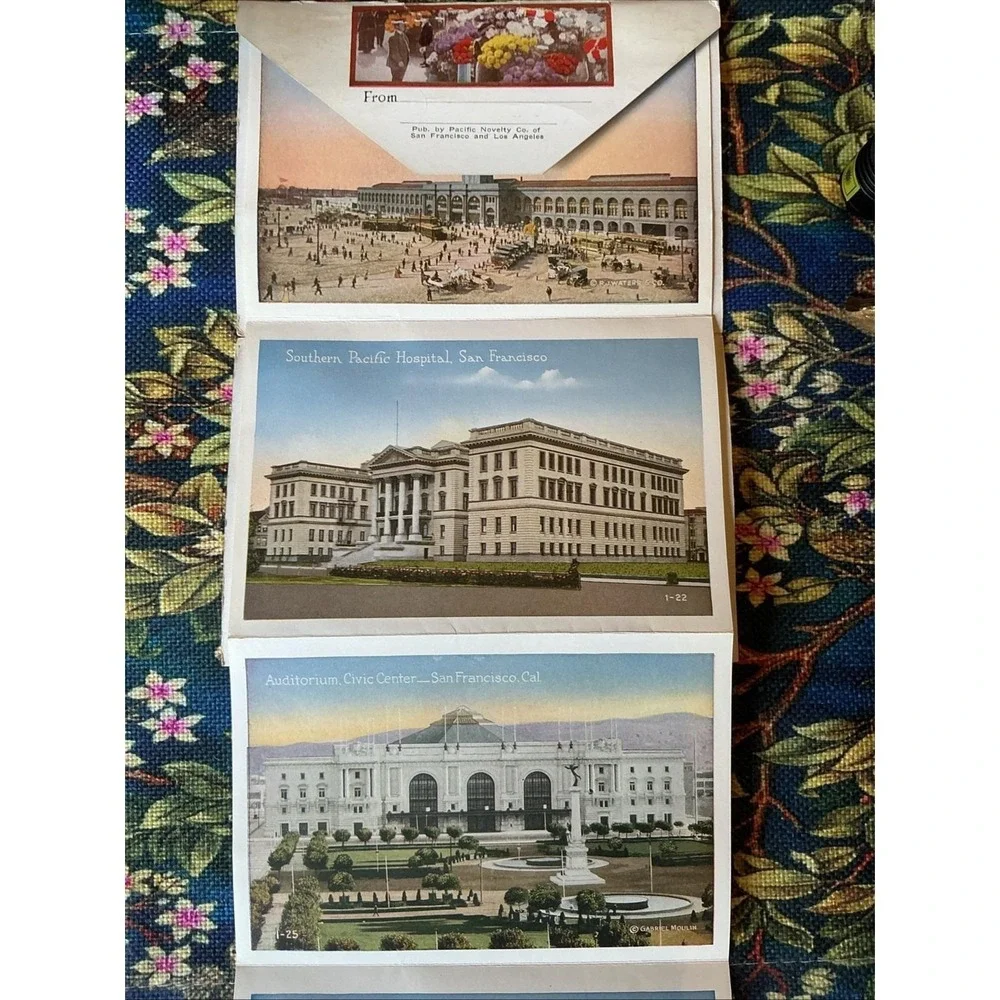 VTG SAN FRANCISCO THE QUEEN CITY SOUVENIR FOLDER 1920'S PACIFIC NOVELTY